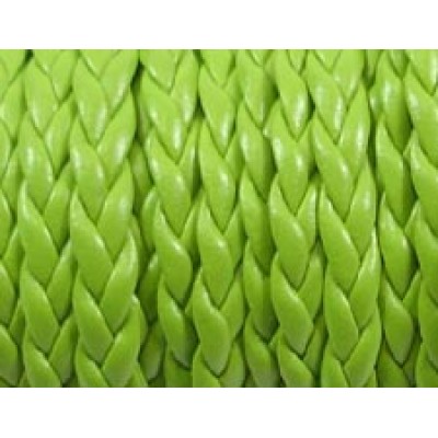 30cm Flat Braided Faux Leather Apple Green