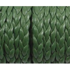30cm Flat Braided Faux Leather Hunter Green