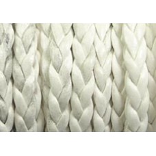 30cm Flat Braided Faux Leather White