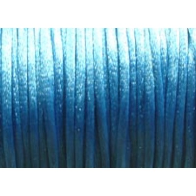 5 Metres Teal Blue Satin Rattail 2mm Cord