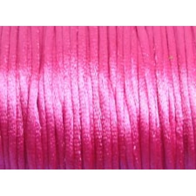 5 Metres Hot Pink Satin Rattail 2mm Cord