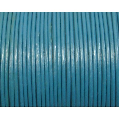 1 Metre 1.5mm Round Leather Cord Teal
