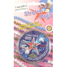 Spool of 5 Metres Stretch Magic Elastic Cord 1.0mm - Black