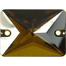 1 Swarovski Crystal Tabac Oblong Sew On Stone
